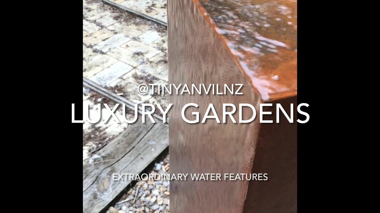 Monolithic Corten Water Sculpture