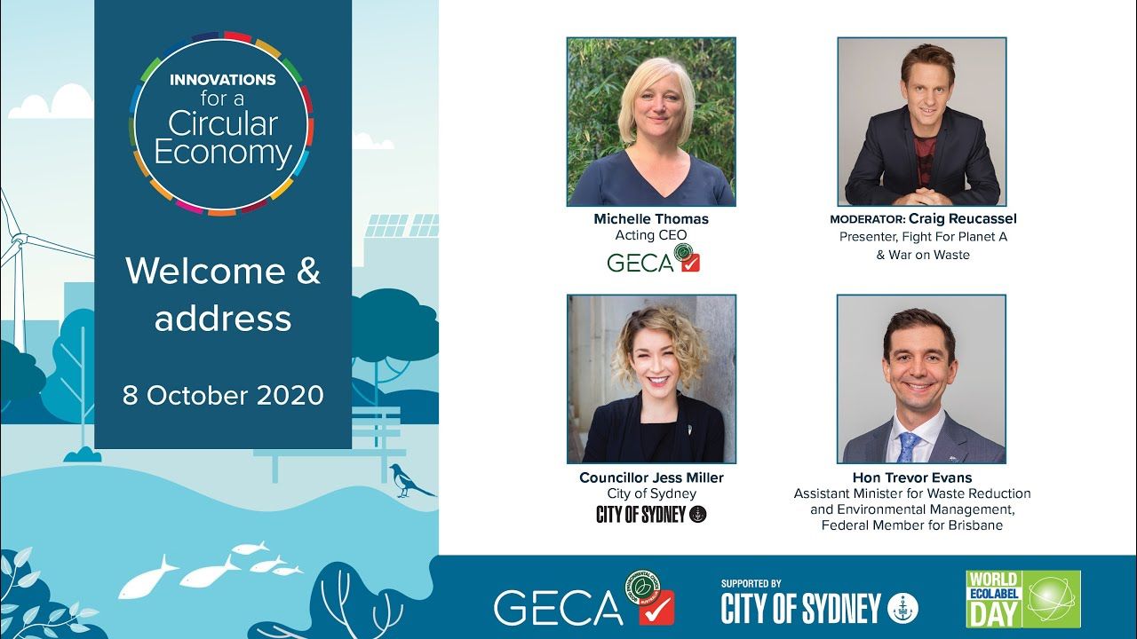 Innovations for a Circular Economy - Welcome & address by Councillor Jess Miller & Hon Trevor Evans