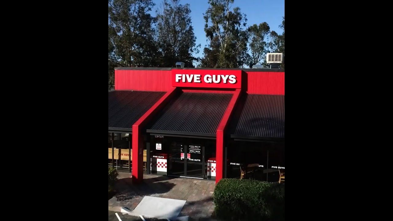 FIVE GUYS Penrith | Quick Service Restaurant Design | Designed By Design Partnership Australia