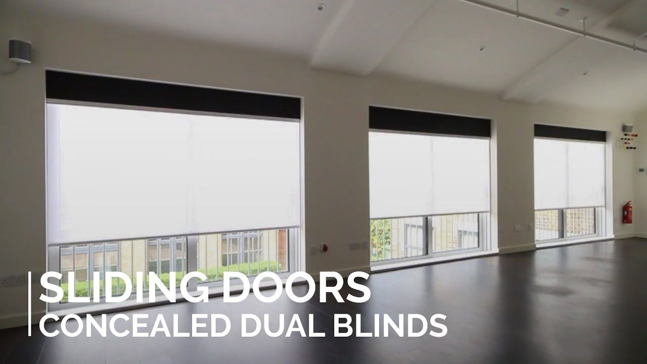 Double Roller Blinds Hidden in Sliding Doors