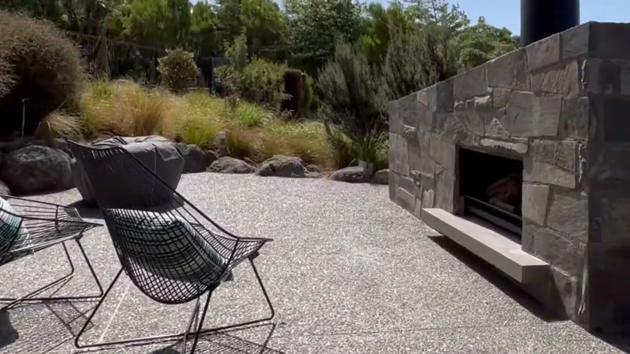 Kennedy's Bush bespoke outdoor fireplace. 