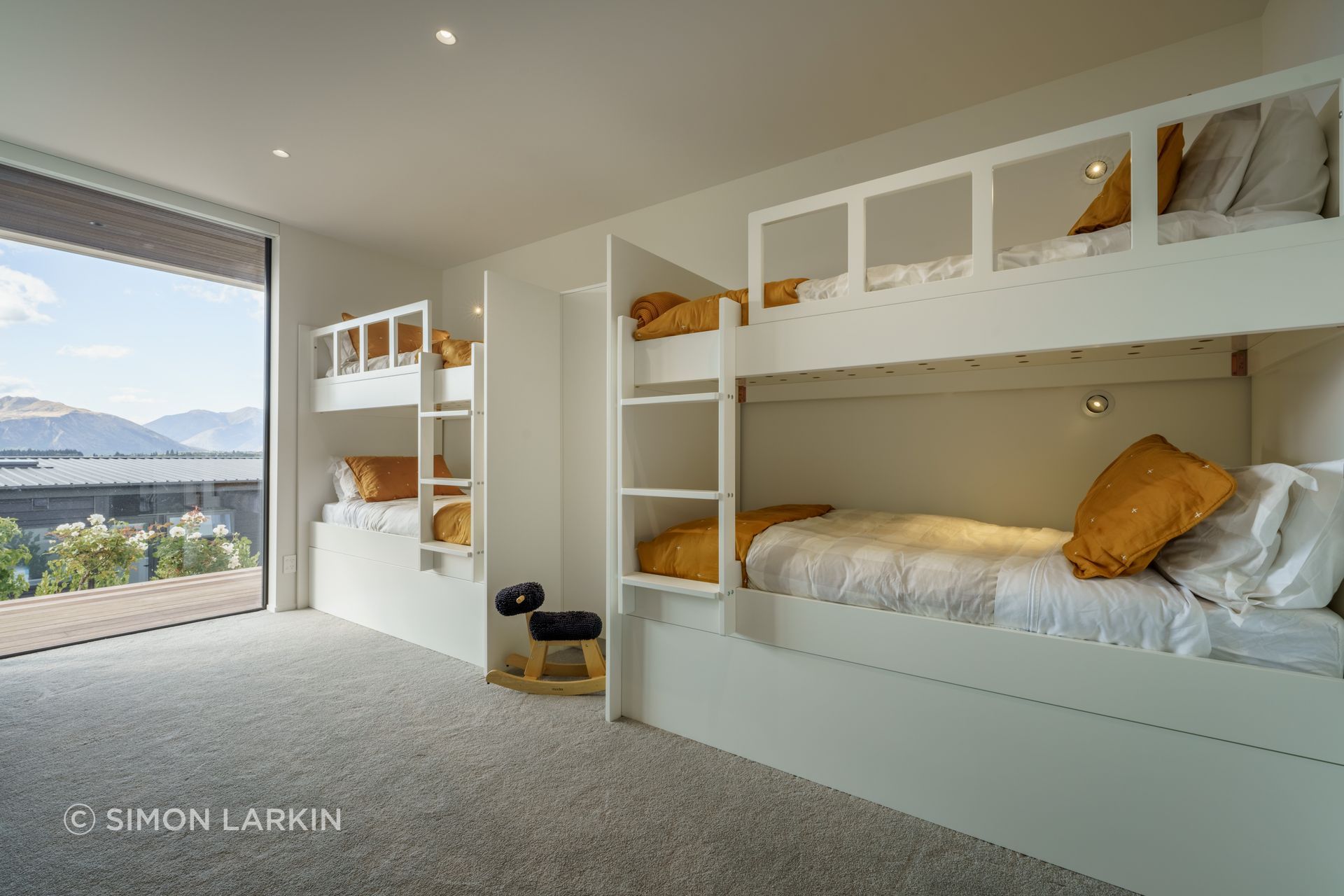 A bunkroom with views