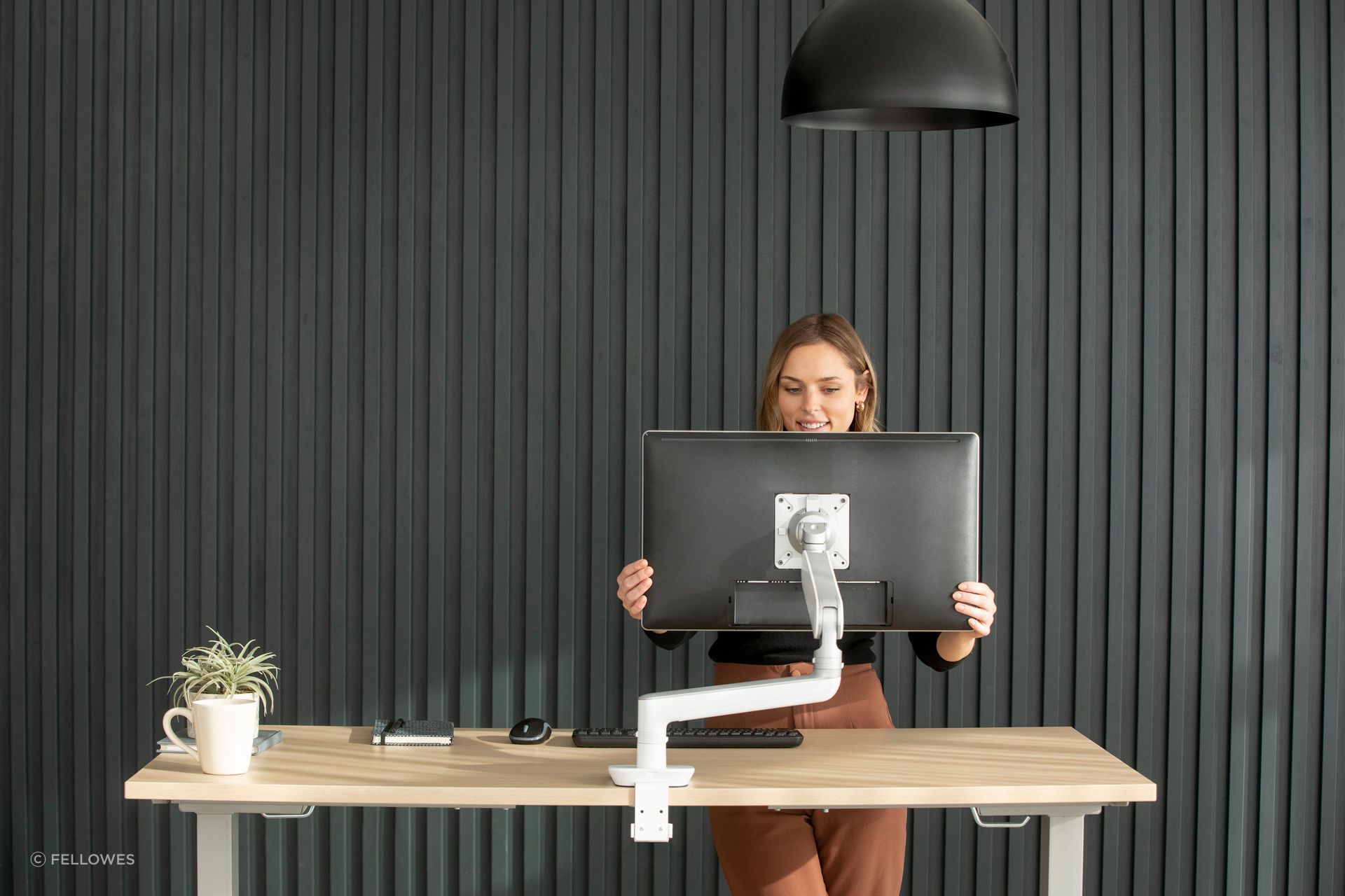 Fellowes' Rising Monitor Arms  are designed with 16 different configurations and nine colour finishes so that they can seamlessly integrate into any space.
