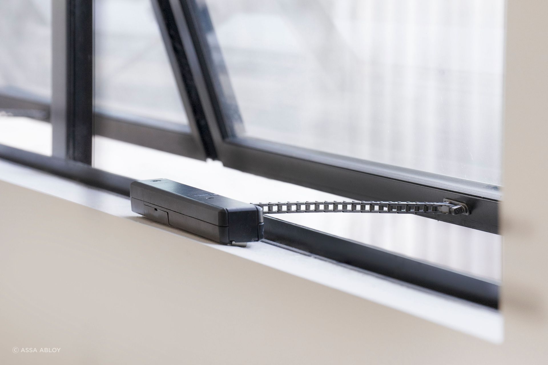 A smart window actuator from ASSA ABLOY.