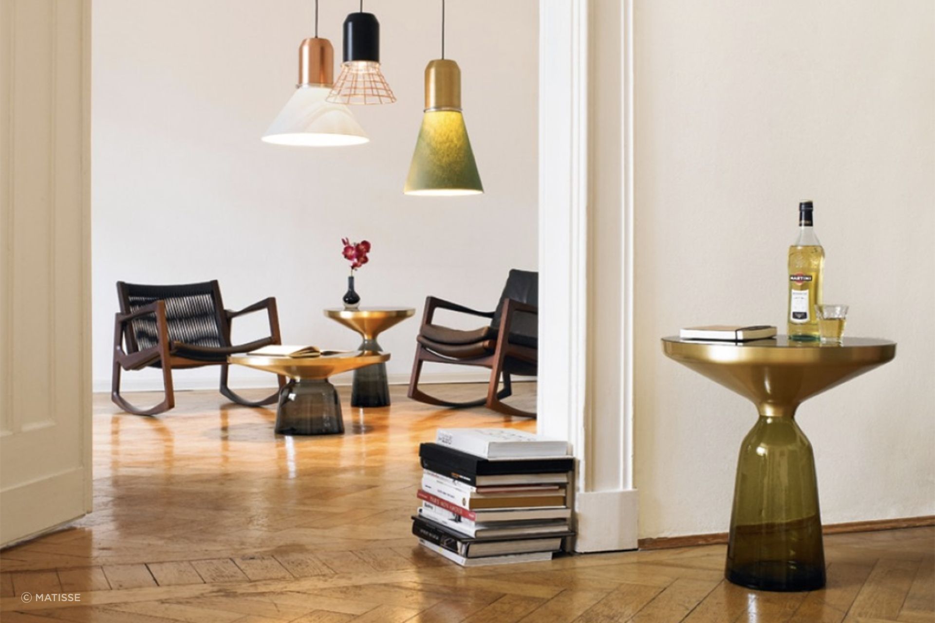Crafted through traditional hand-blowing techniques the Bell Side Table by ClassiCon is a rare find.
