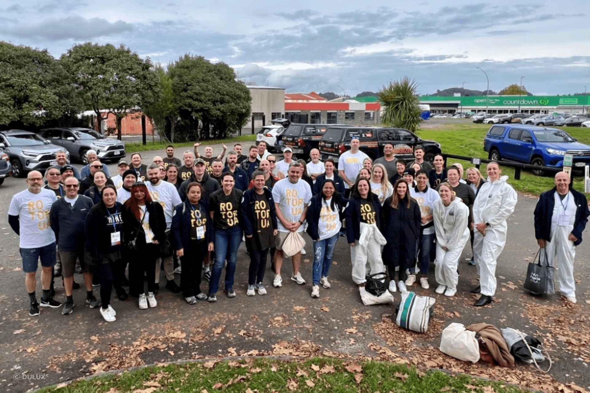 A recent Dulux team conferences involved painting the Rotorua Youth Centre, Pukehangi alleyway, and Te Pākarito Kohanga deck.