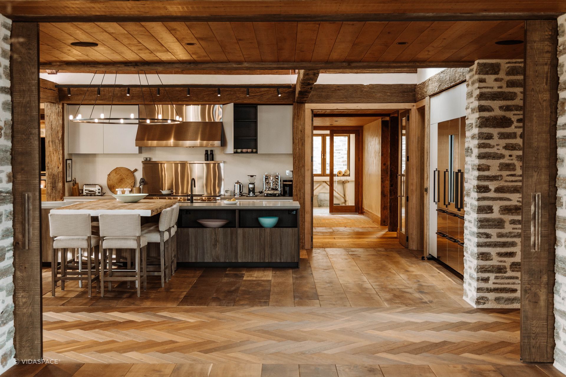 VidaSpace developed the EcoSystem to simplify the specification process. Through the EcoSystem, you can specify everything from flooring and cabinetry to ceilings and door handles in the same, or a complementary, colour and grain.