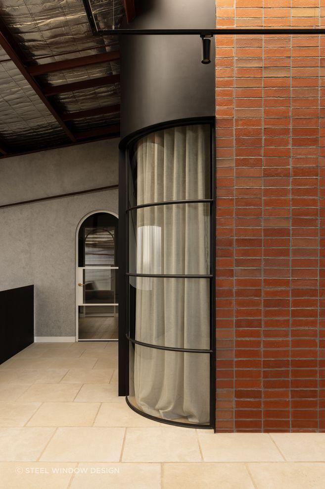 Steel windows offer strength and flexibility in design.