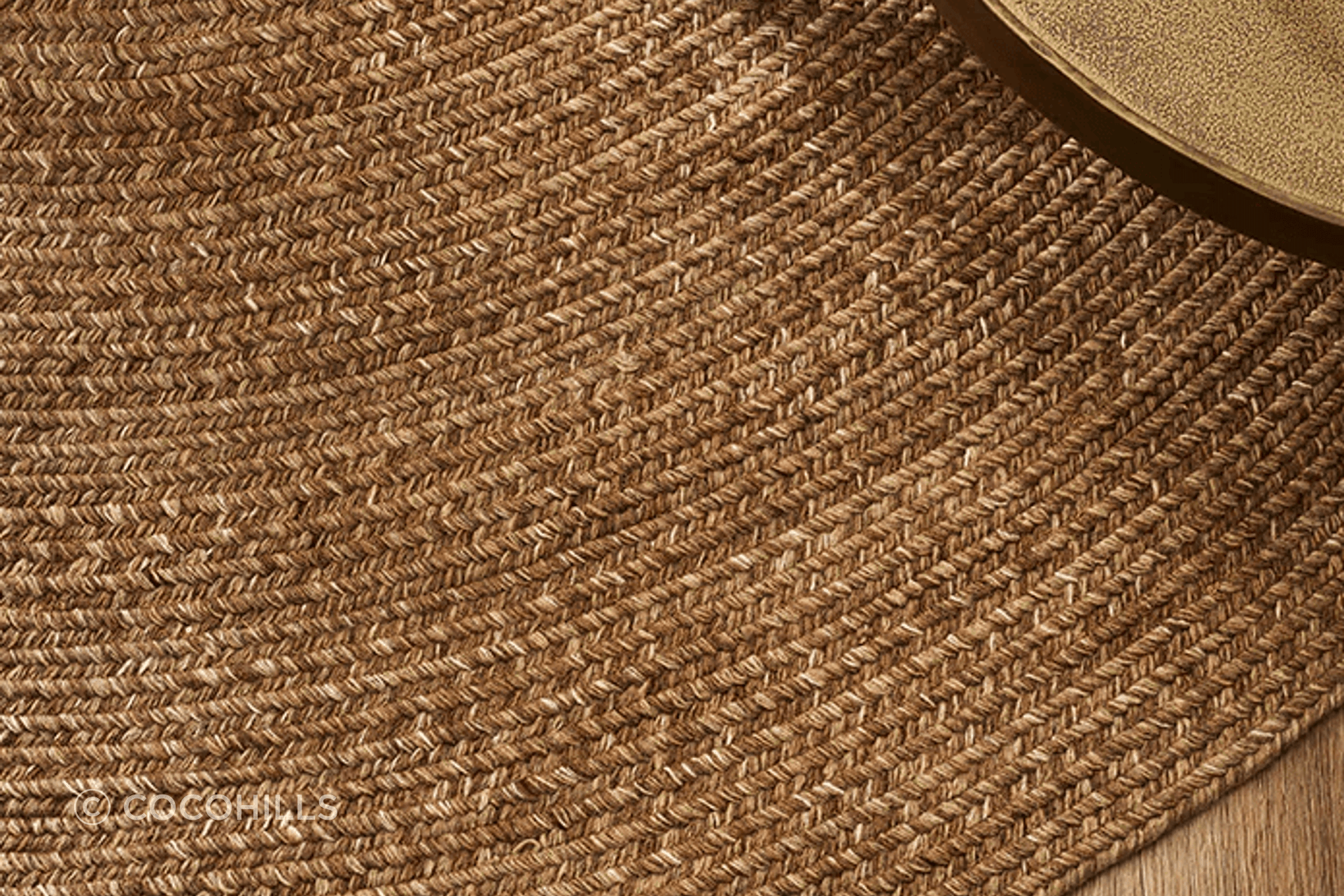 The Mornington rug in 'Teak' from Cocohills can transition easily from indoors to outdoors.