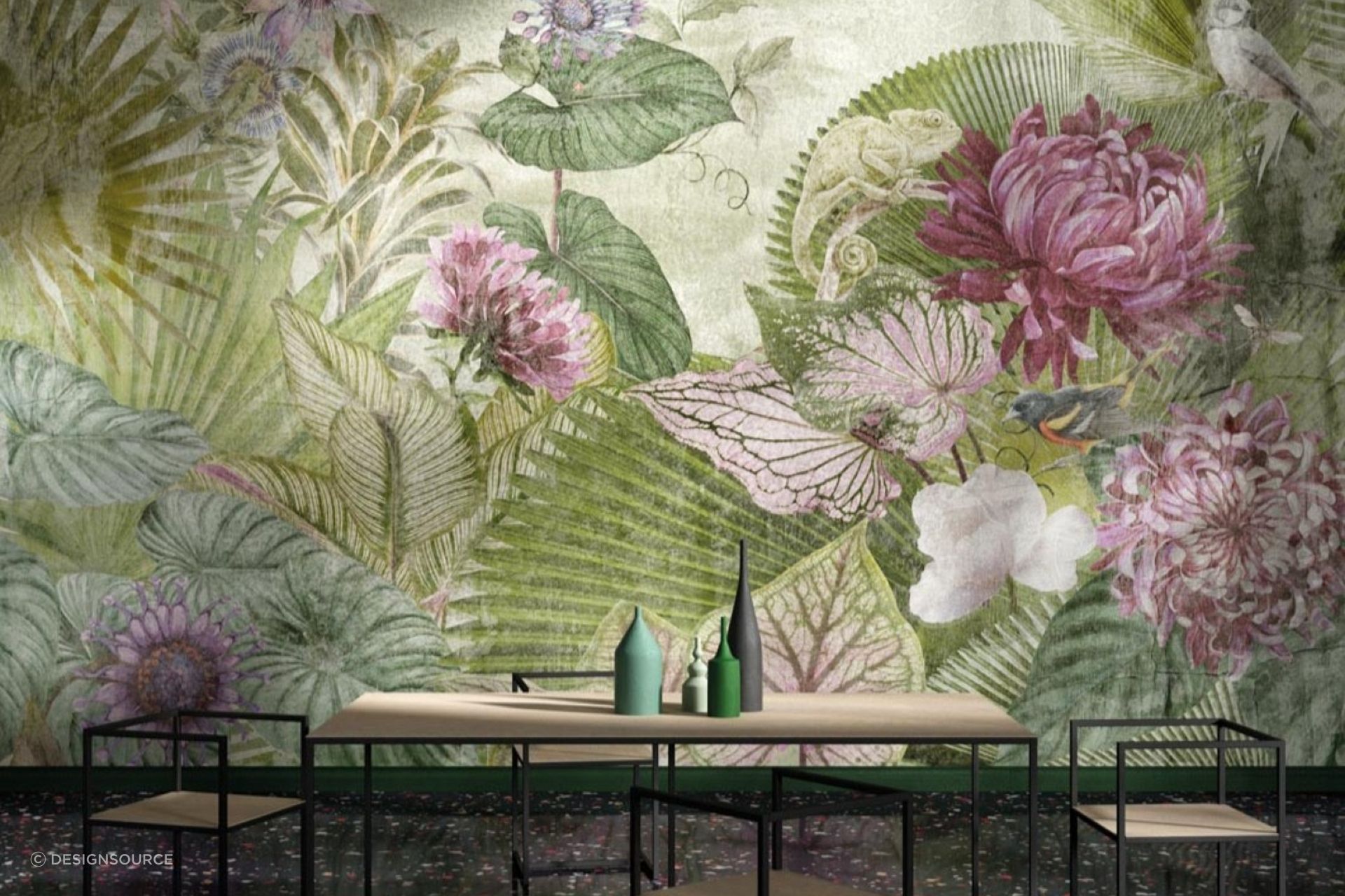Create a dreamlike scene with the "Eden" Wallpaper by Styl'Editions.