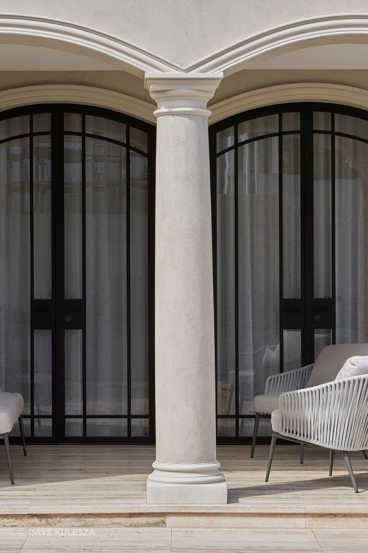 Zen Doors, FPS50 profile bespoke arched steel framed glass doors.