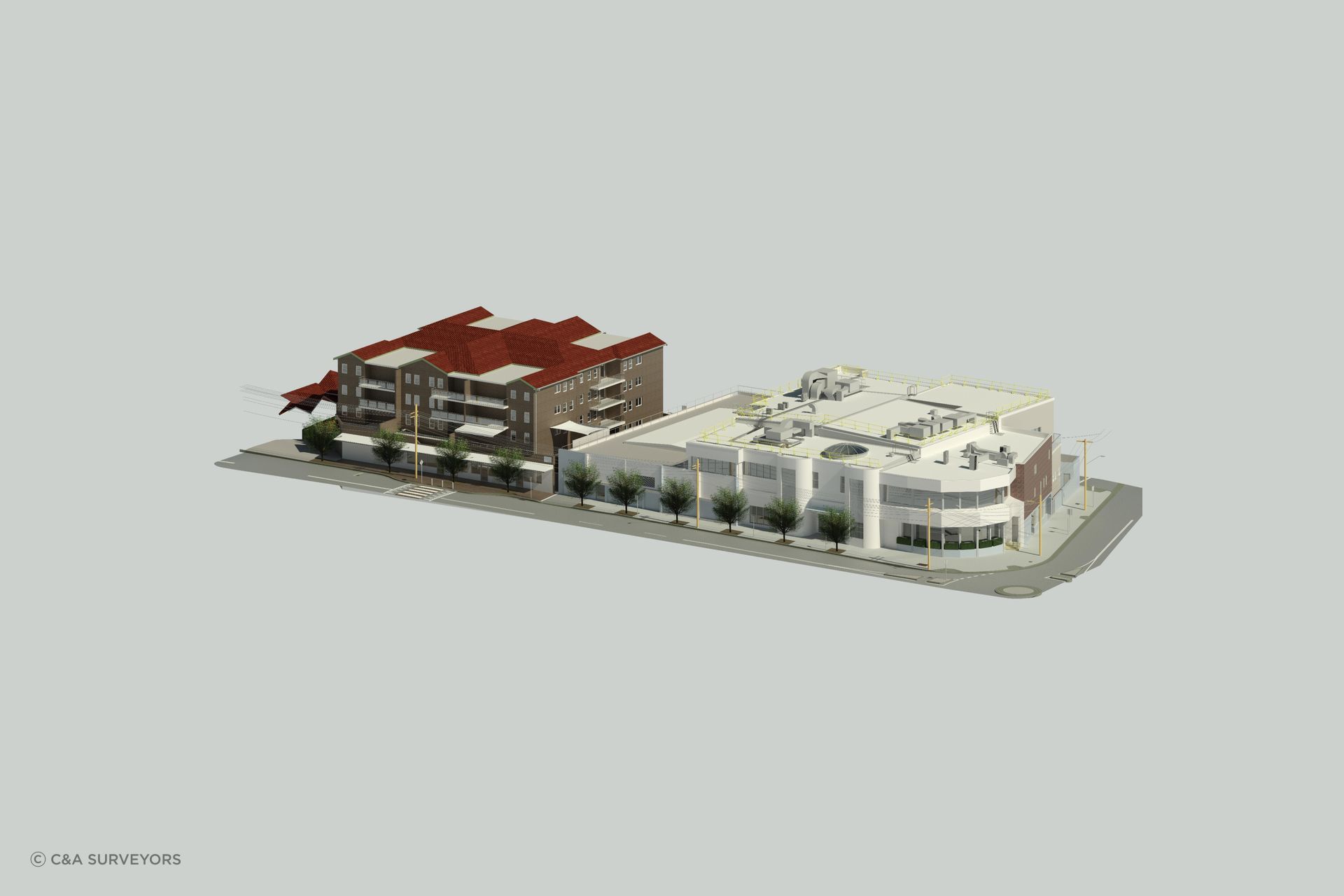3D Detail & Boundary Survey – commercial centre, Sutherland.