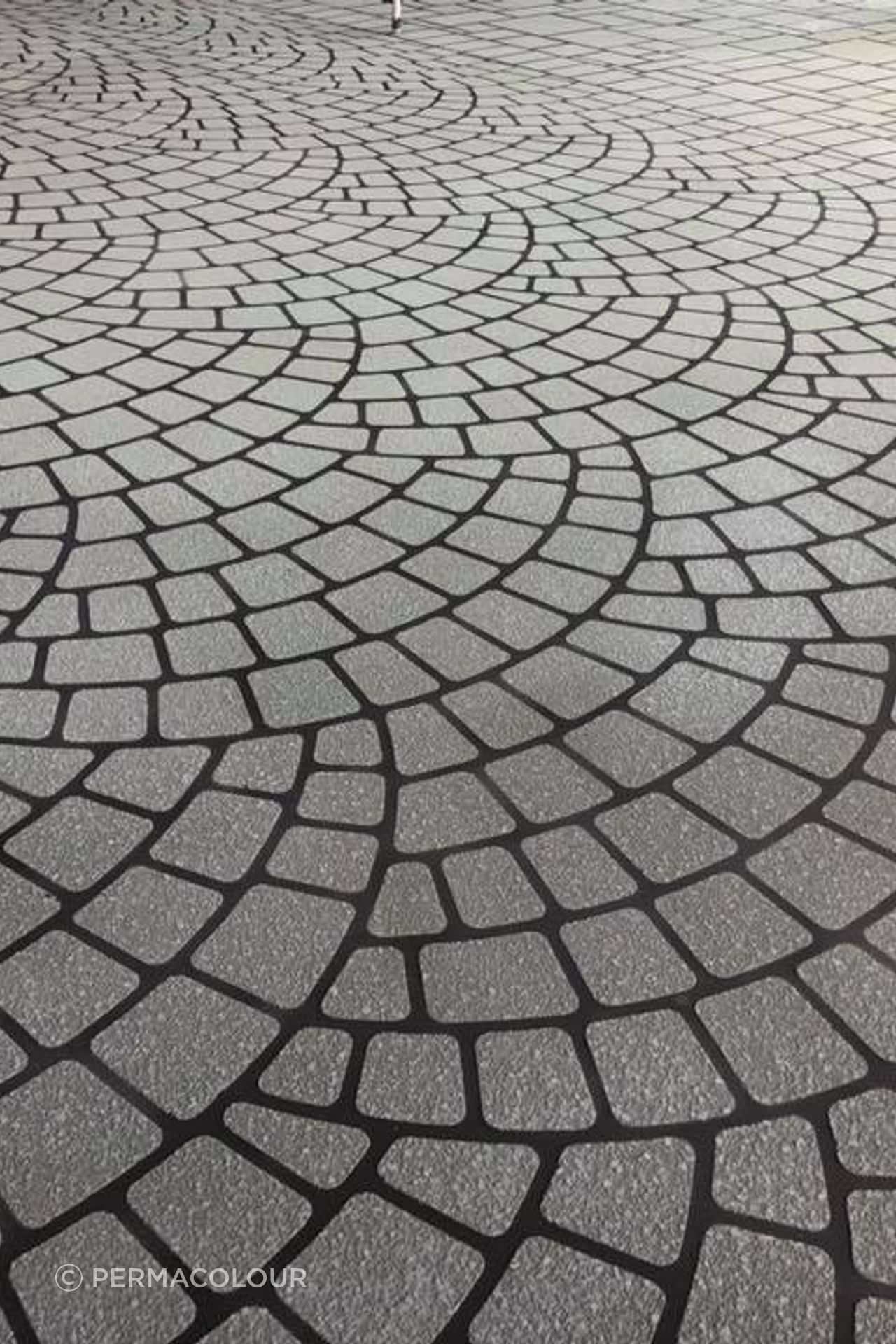 Decorative Overlay can be used to achieve a variety of looks, including cobblestones.