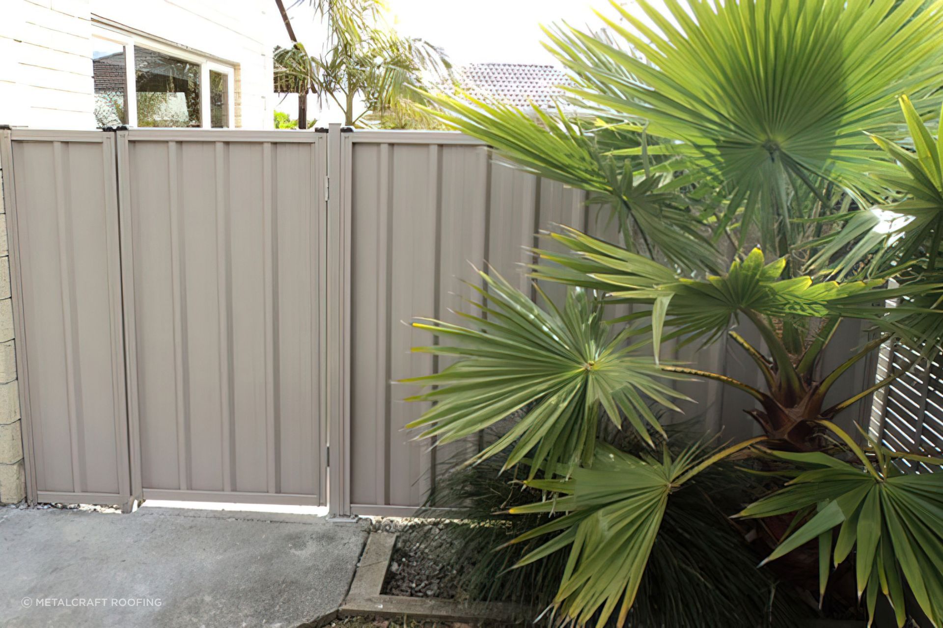 These metal gates and fences by Metalcraft Roofing are made from high-quality New Zealand steel.