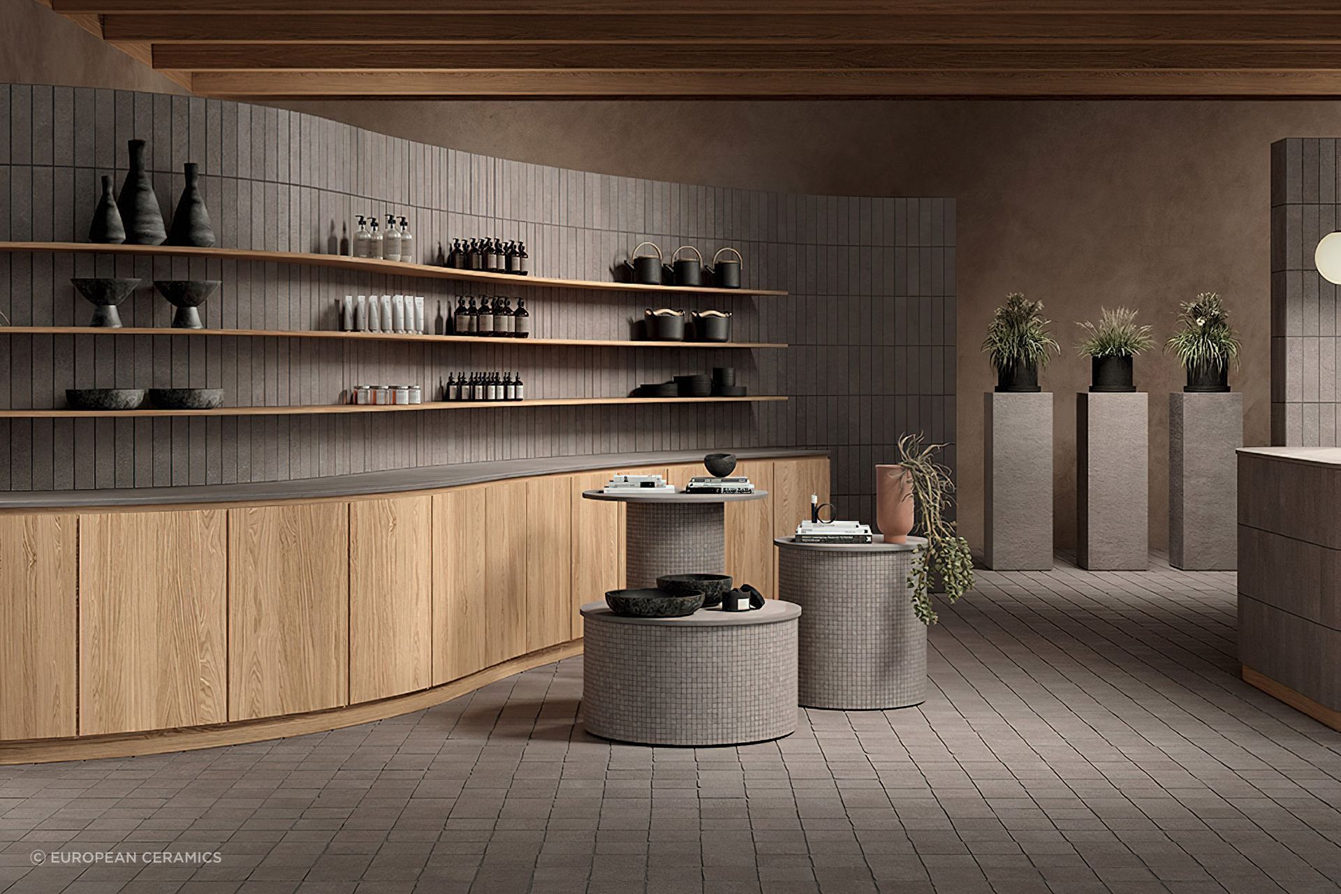 The stylish Terra Crea Floor &amp; Wall Tiles come in a square 800x800mm and rectangular 600x100mm.