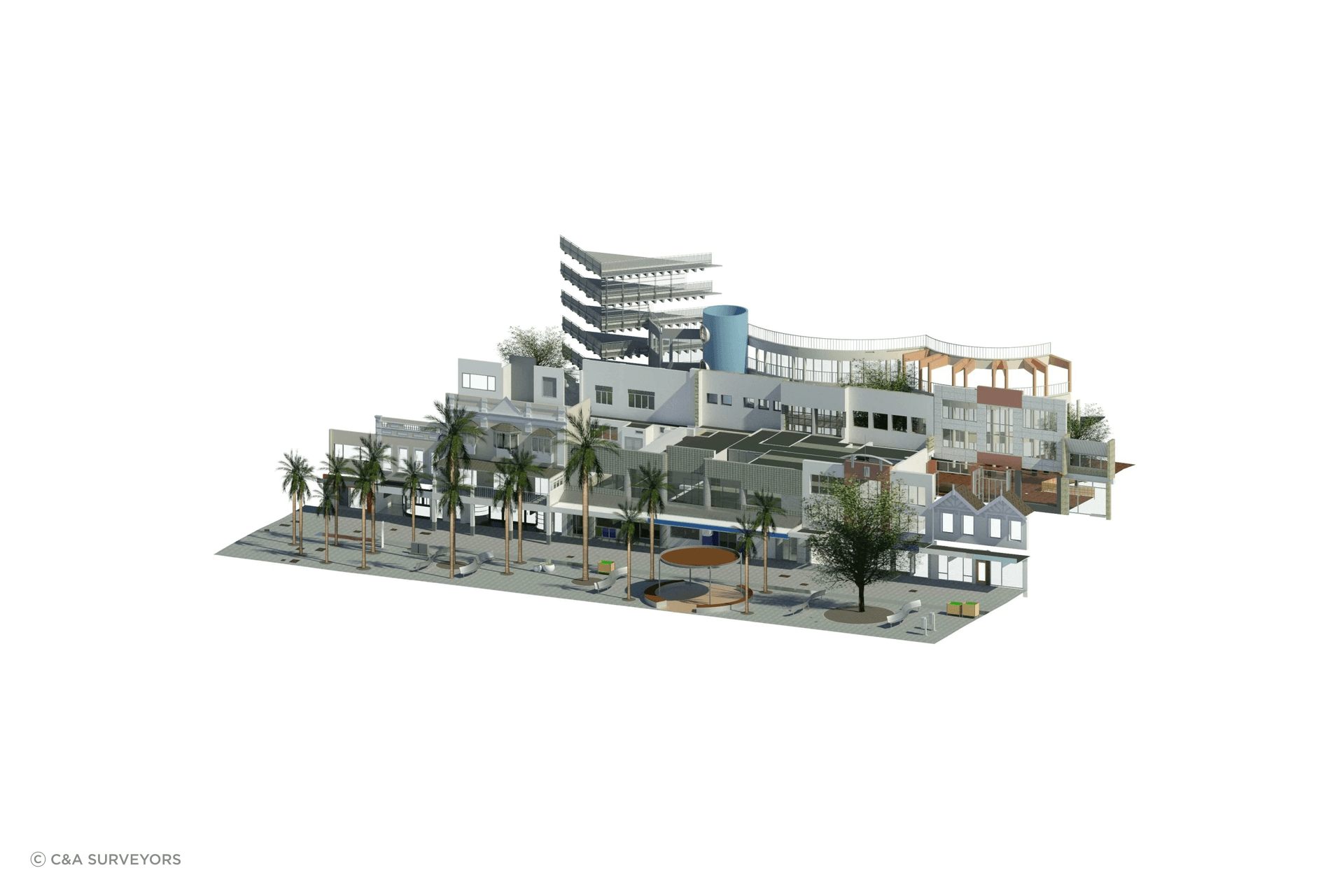 3D Detail and Boundary Identification Survey at The Corso, in Manly NSW.