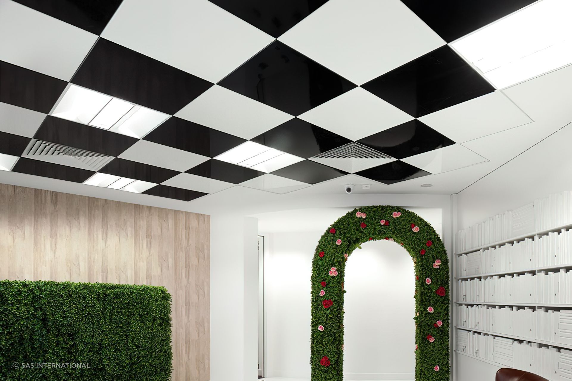 Ceiling tiles can improve acoustics and give a room a unique feel.