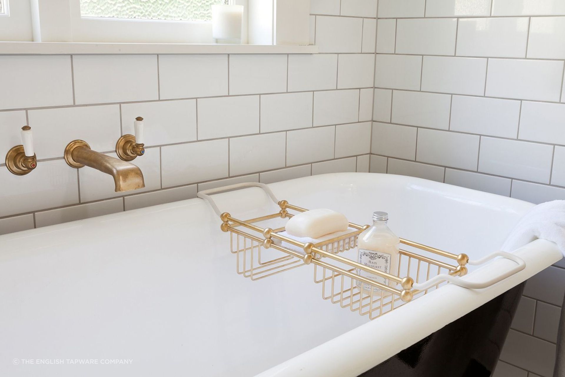 Perrin &amp; Rowe Bath Rack from The English Tapware Company creates storage where its needed