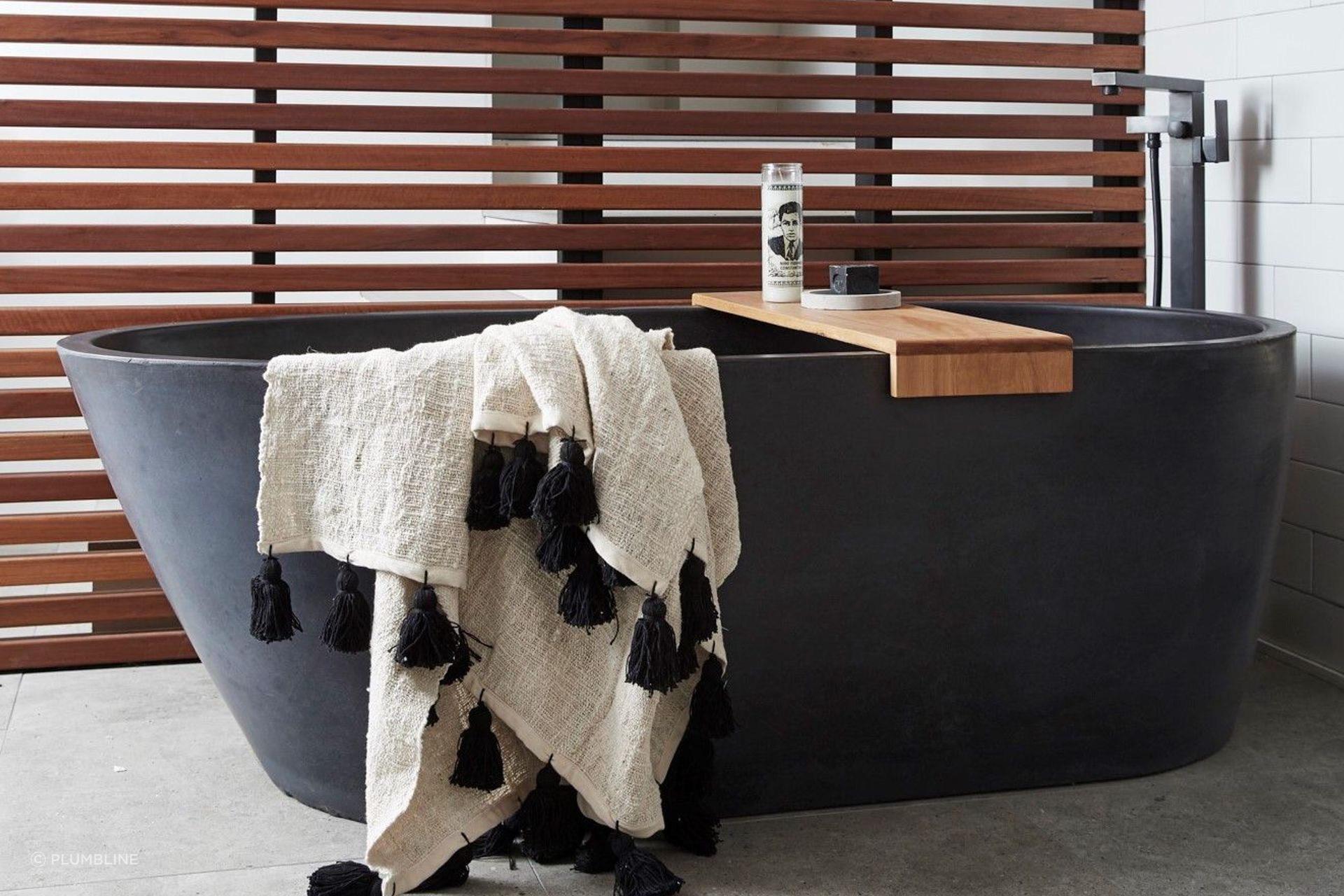 The Oasis bath from Concrete Nation is hand crafted to industrial-chic perfection.