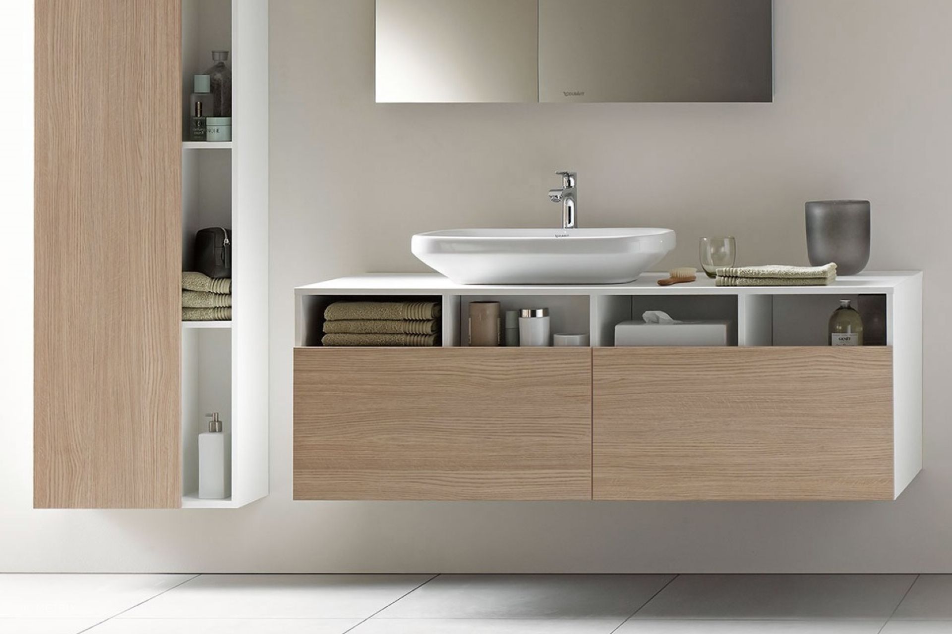 Prioritising high-quality bathroom linen is a must for a comfortable bathroom, especially when you've already acquired sublime features like the DuraStyle Basin by Duravit.