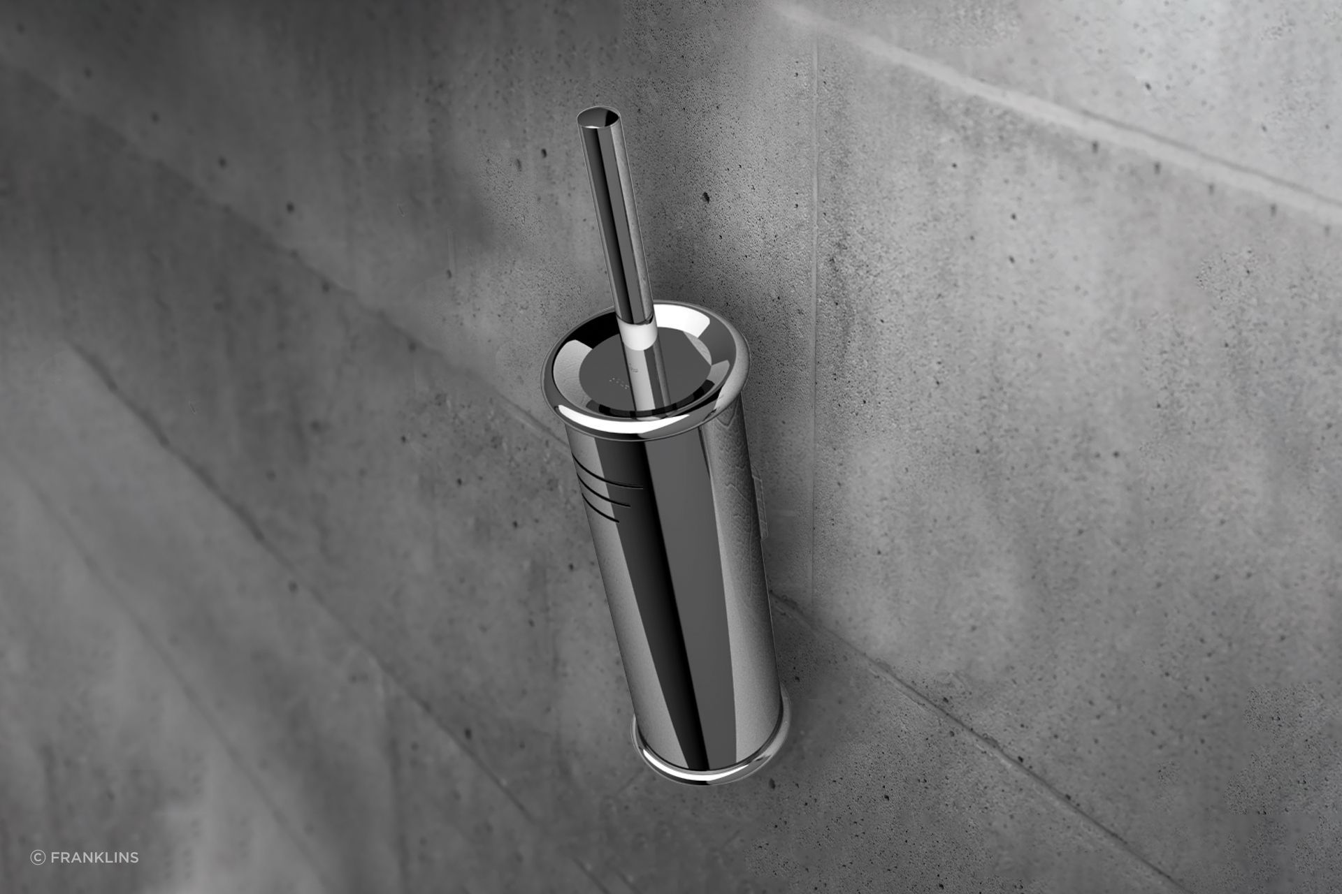 The toilet brush holder from the Geesa Standard Hotel Collection exudes luxury and class.