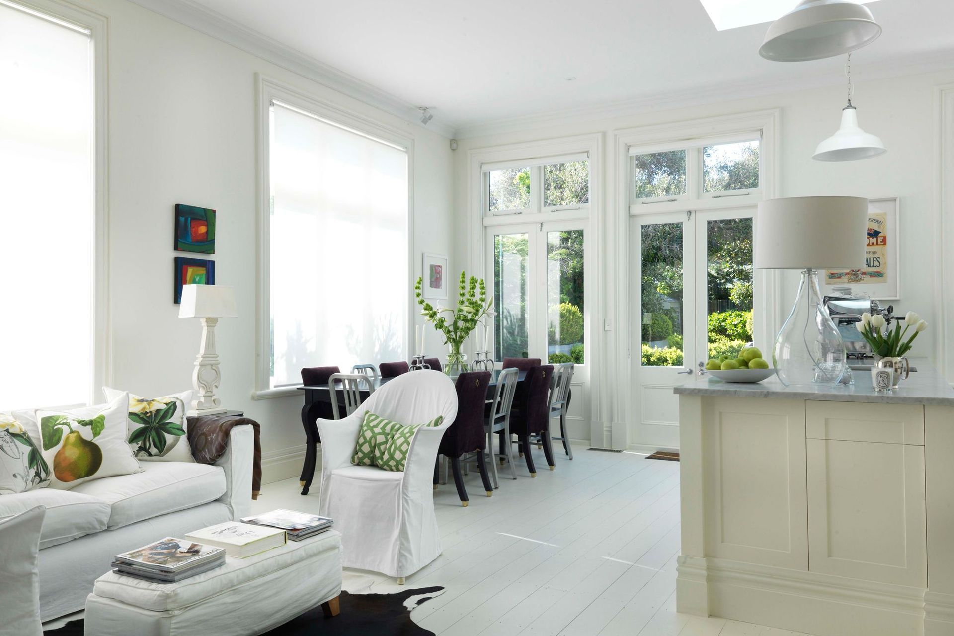 Bridget Foley suggests adding pops of colour with accessories such as cushions.