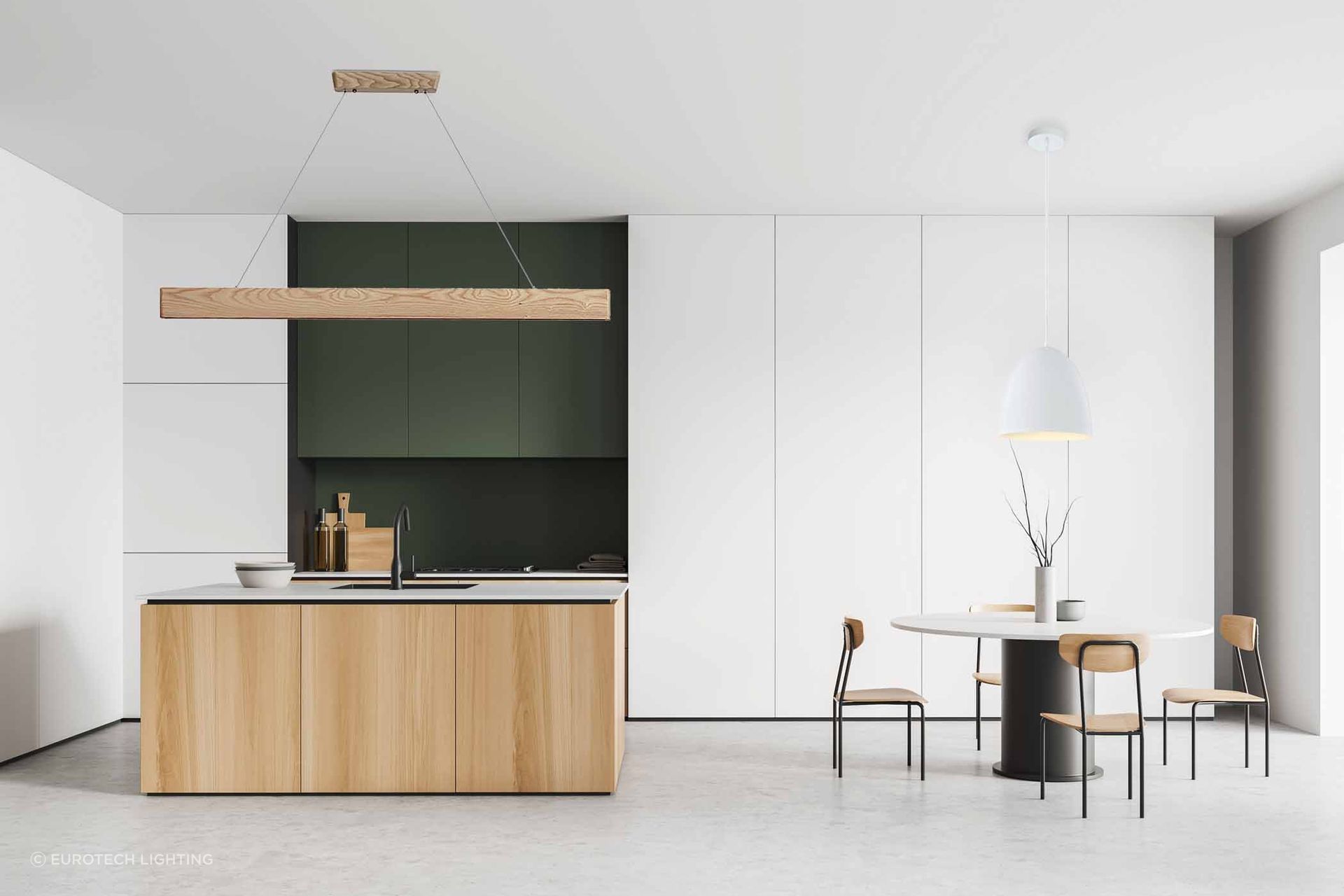The SPENDW Wooden Pendant Light is a great example of naturally sophisticated task lighting