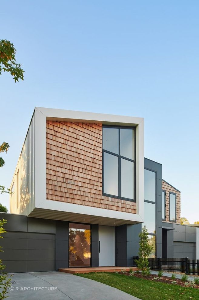This Pinewood Townhouse showcases an eye-catching exterior. Photography by Veeral.