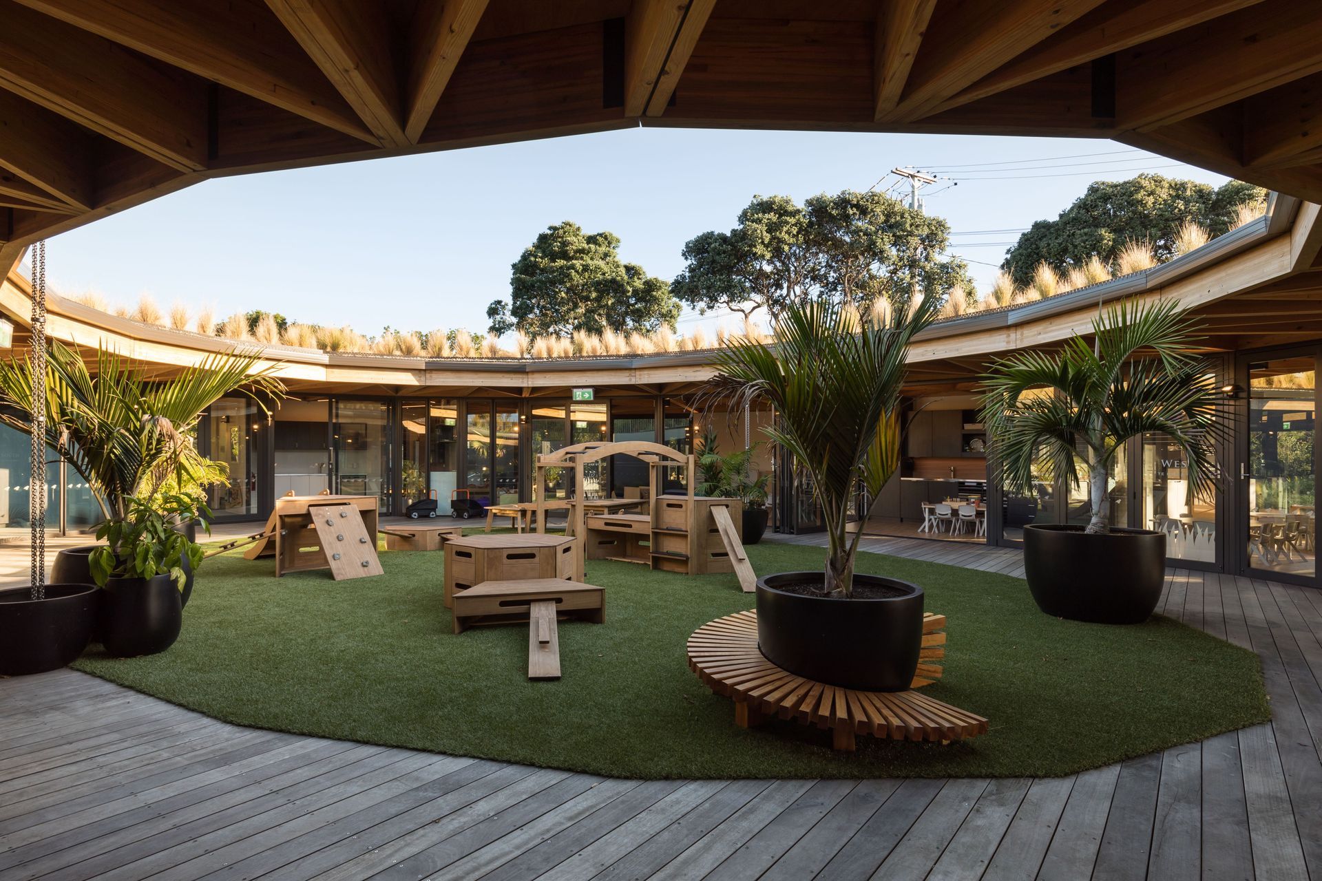 The upper playground, with views of the surrounding nature. | Photographer: Mark Scowen