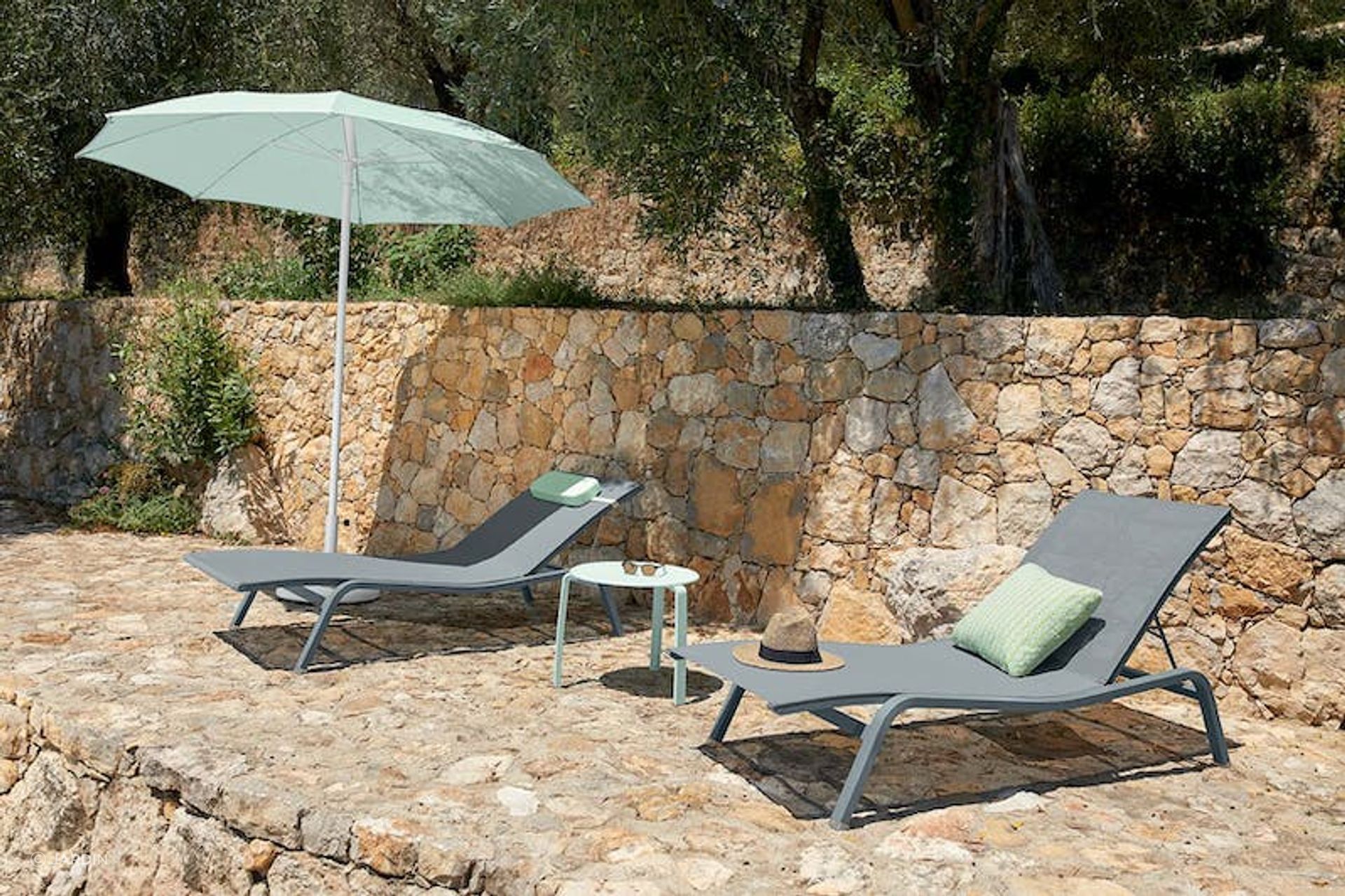 A new colourway joins the Alize collection, cool Storm Grey with it's blue undertones is the perfect poolside accent