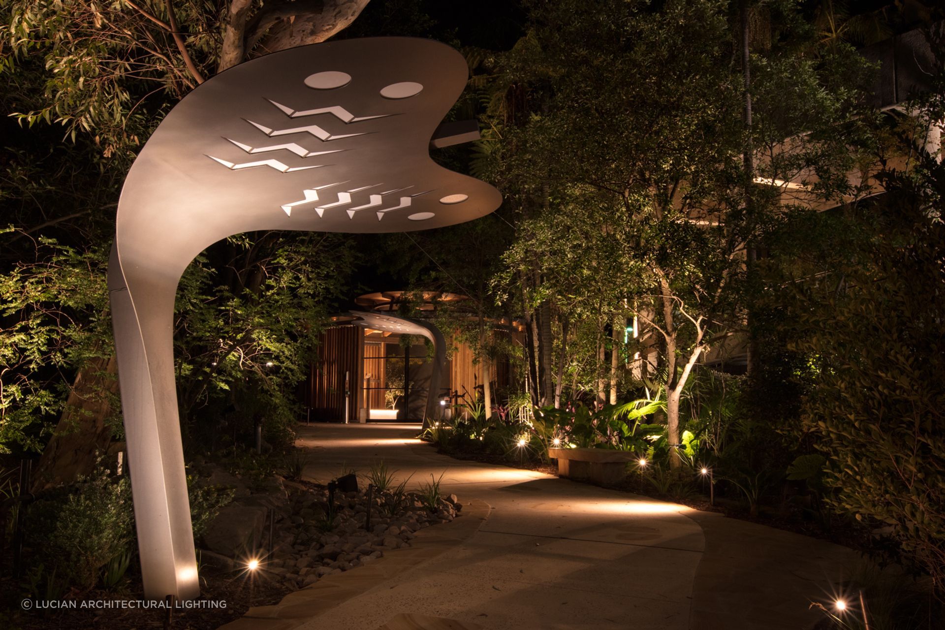 For stylish hardscape lighting it's hard to beat options like the Nocturnal Twiggy Spike Garden Light