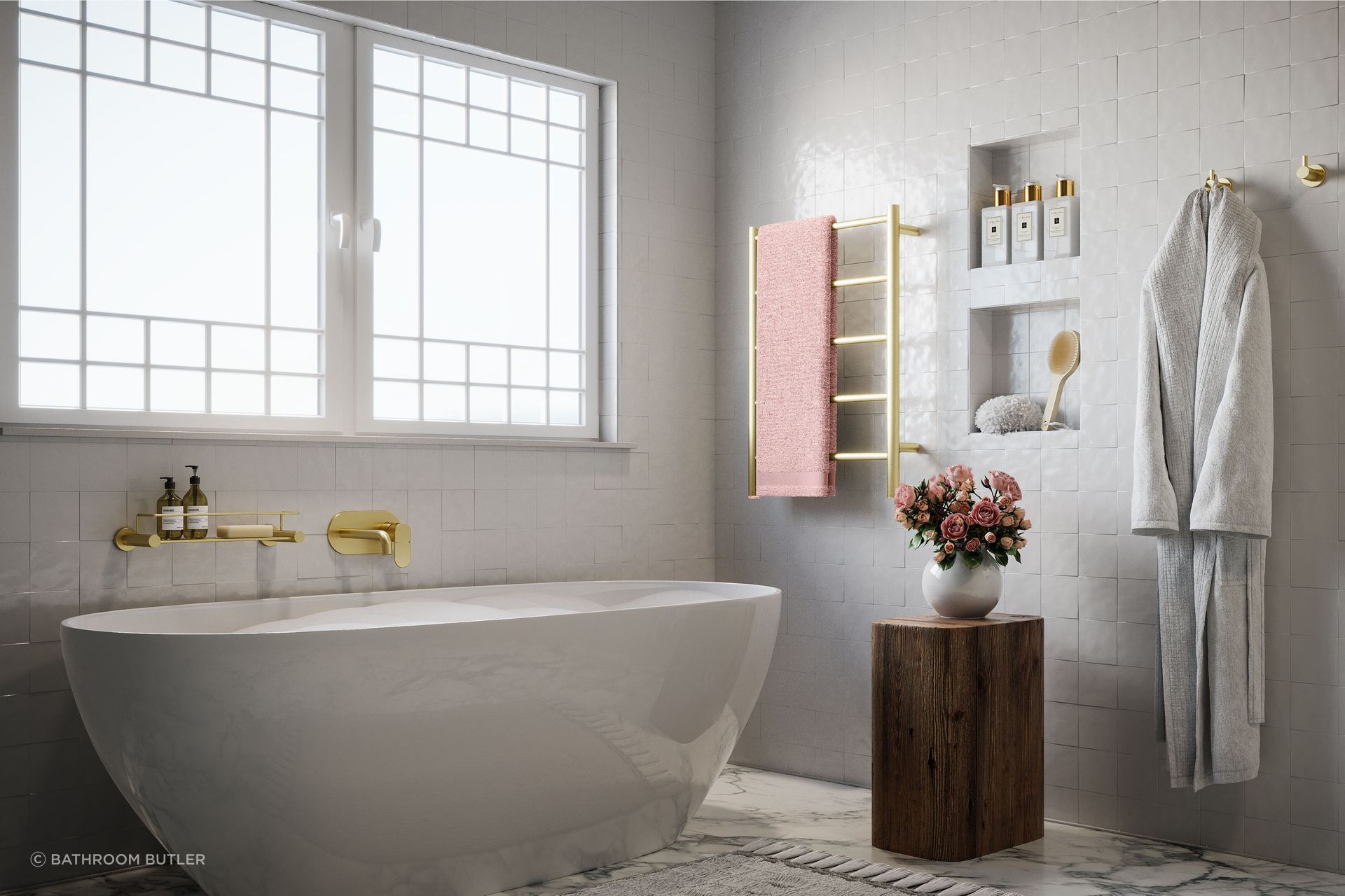 NATURAL 5 Bar 500mm & 4600 Series Champagne Gold