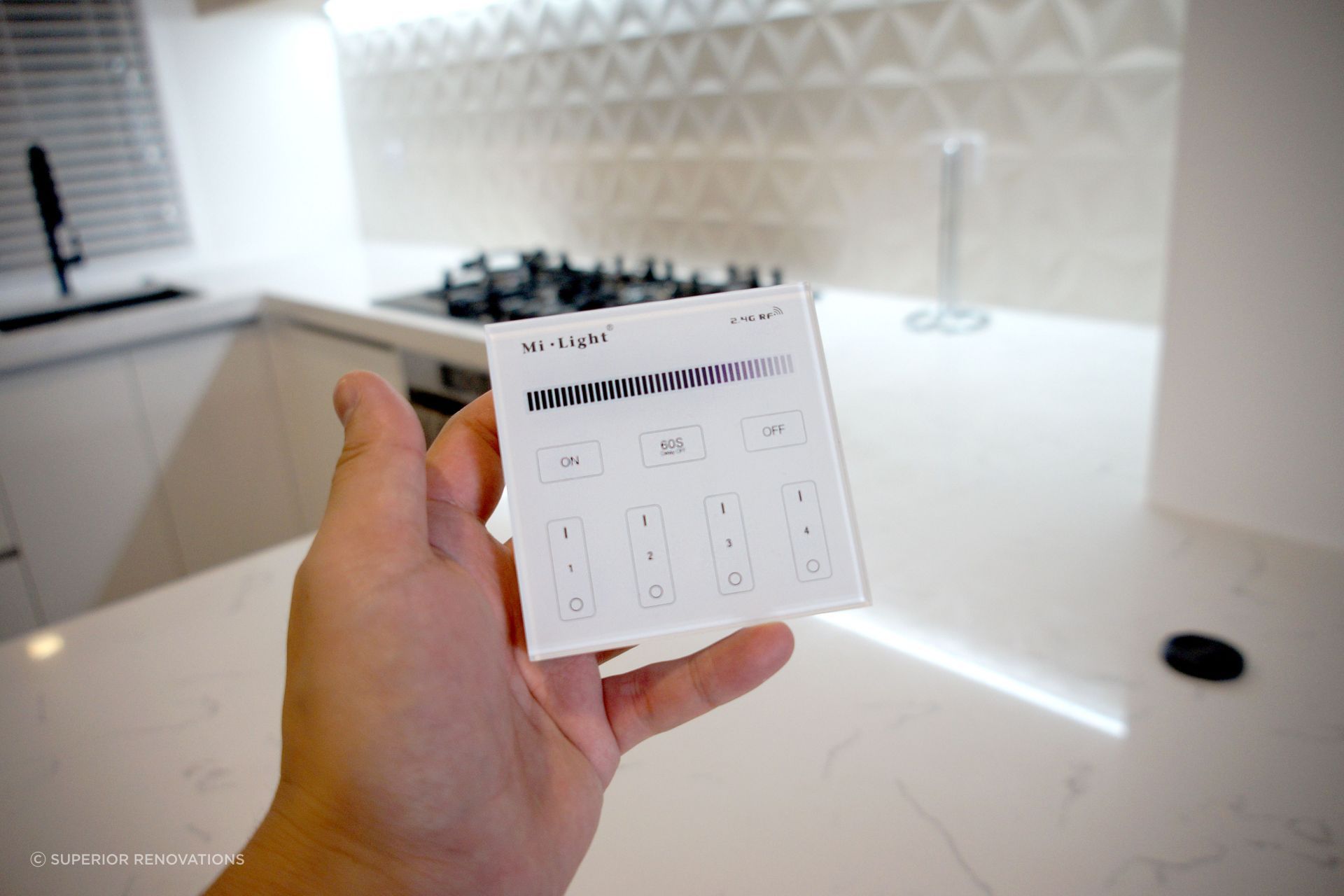 Change lighting settings with a remote controller in Parnell 