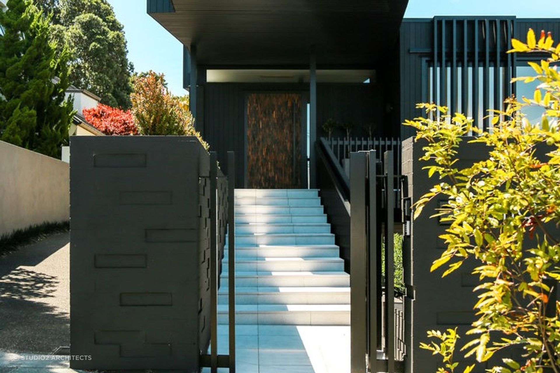 A unique find with the patterned door of this superbly renovated home in Remuera