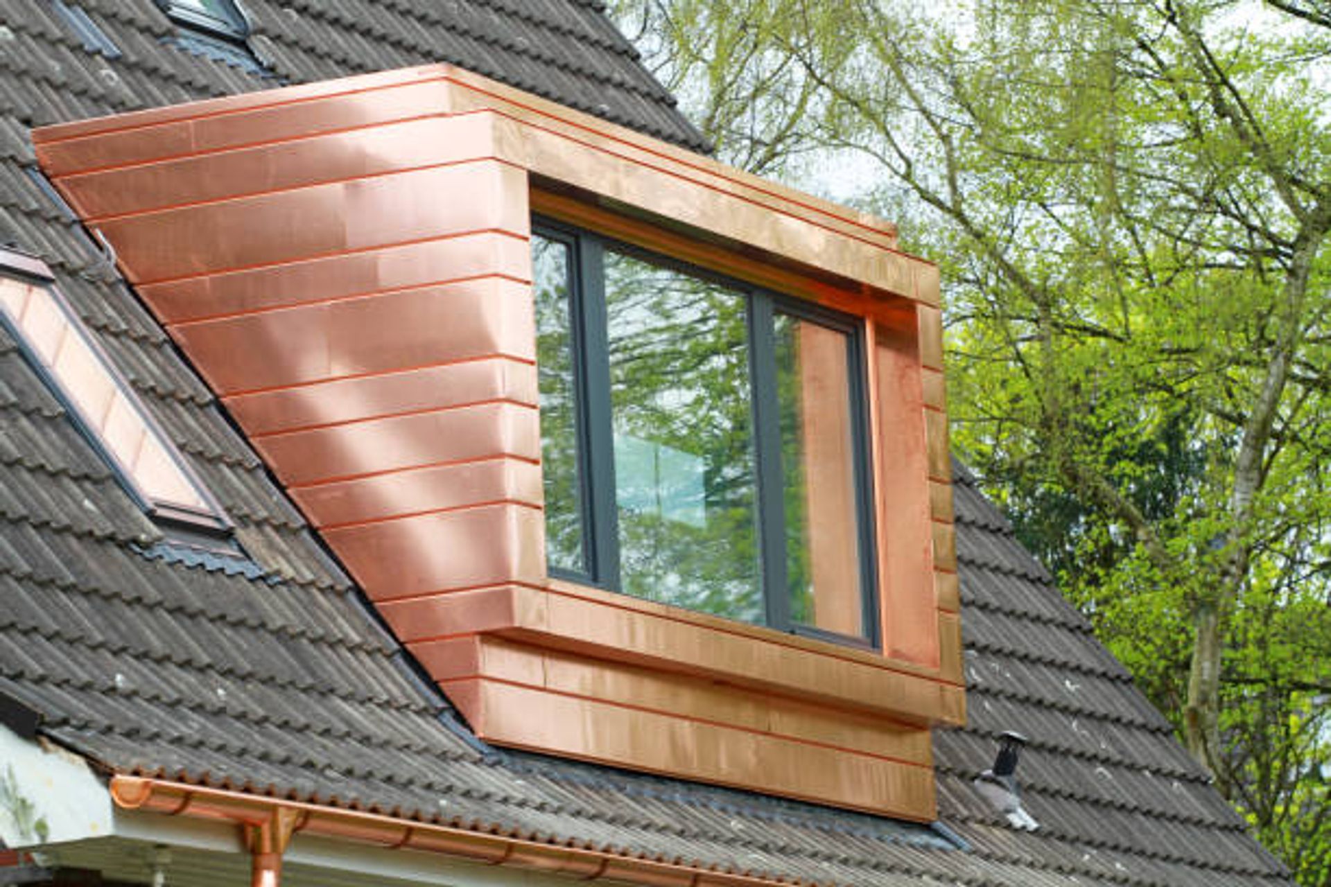 Copper Tiles on a part of the house | Photo Credit – iStock