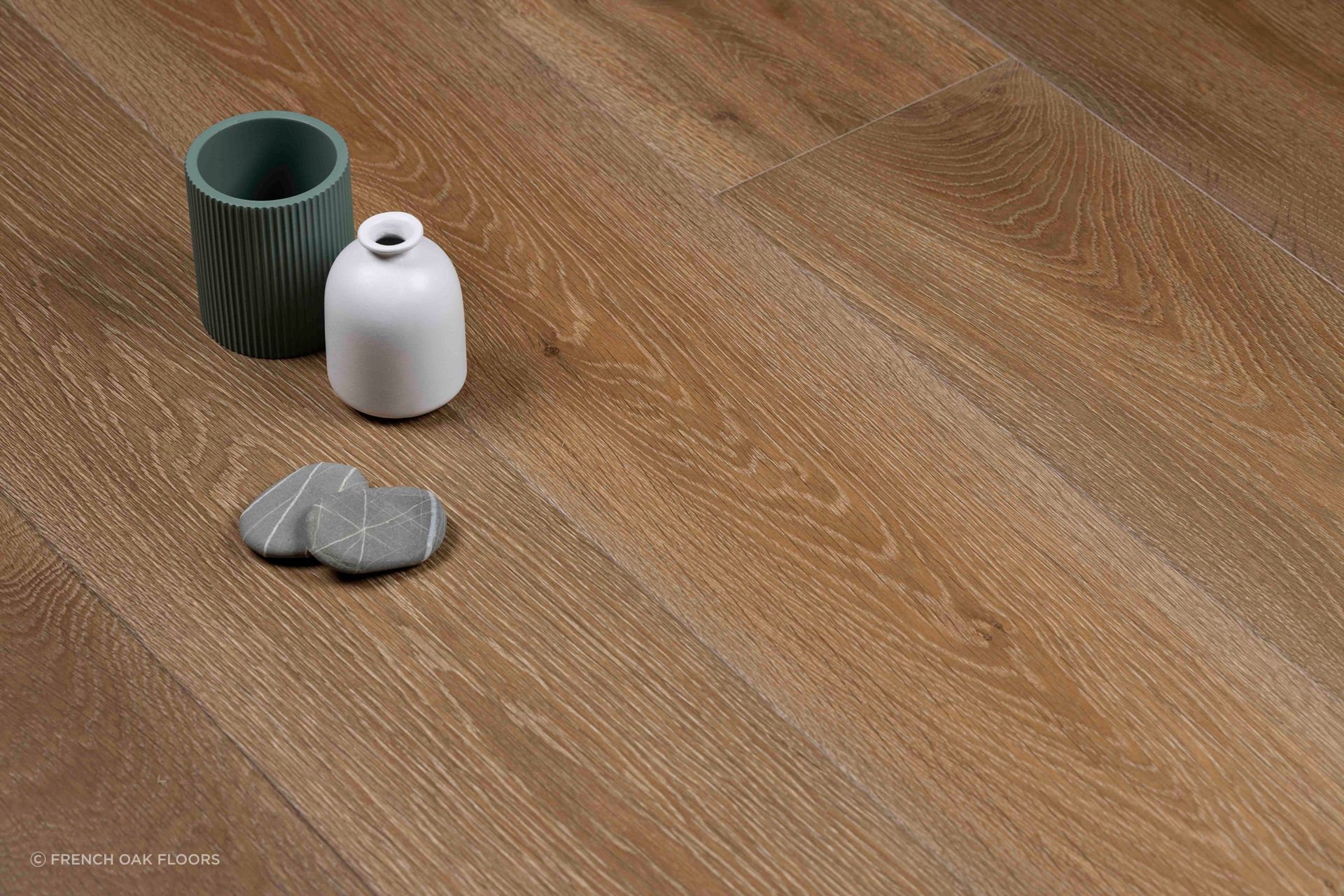 Warm, light browns are another popular tone for engineered floor boards.