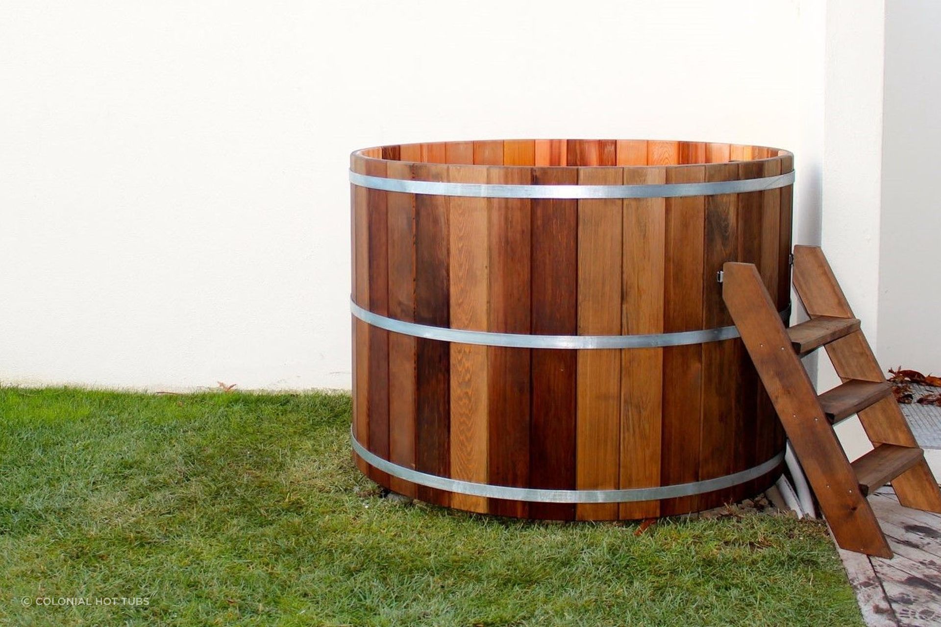 A small spa is the perfect fit for a compact space.