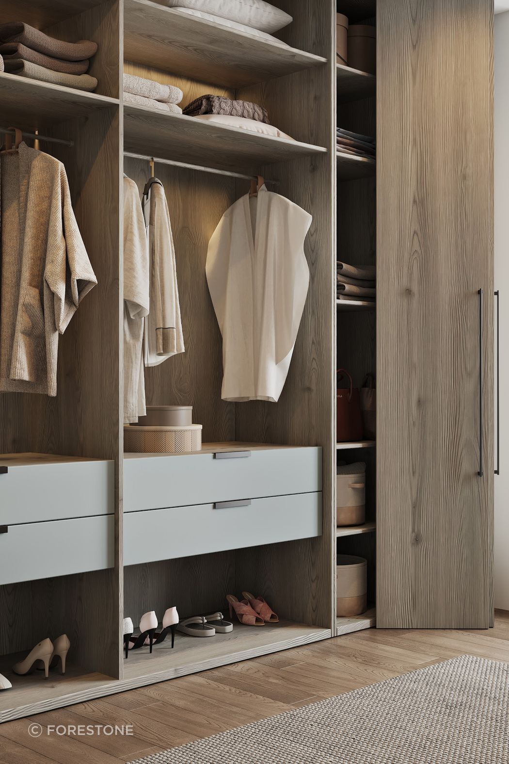 DesignerOne’s Internals Range offers a refined alternative to standard whiteboard interiors, bringing warmth and cohesion to modern wardrobes.