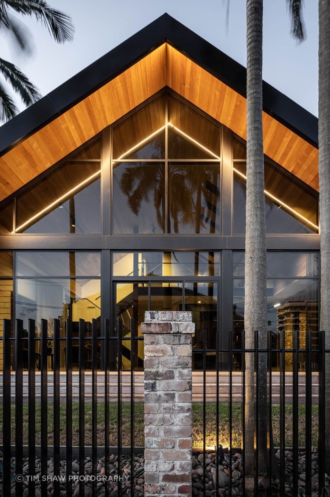 Tinted glazing provides privacy from the passers-by.
