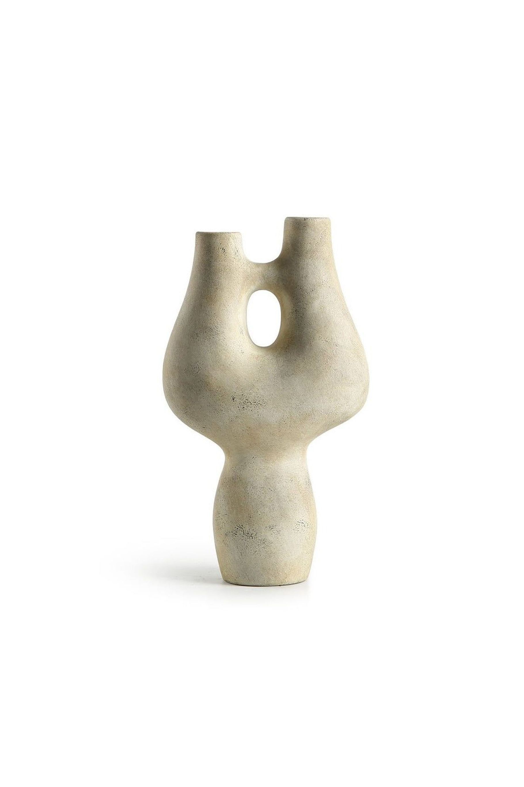 Circular Series ceramic vase in Ivory by Bubuland Home