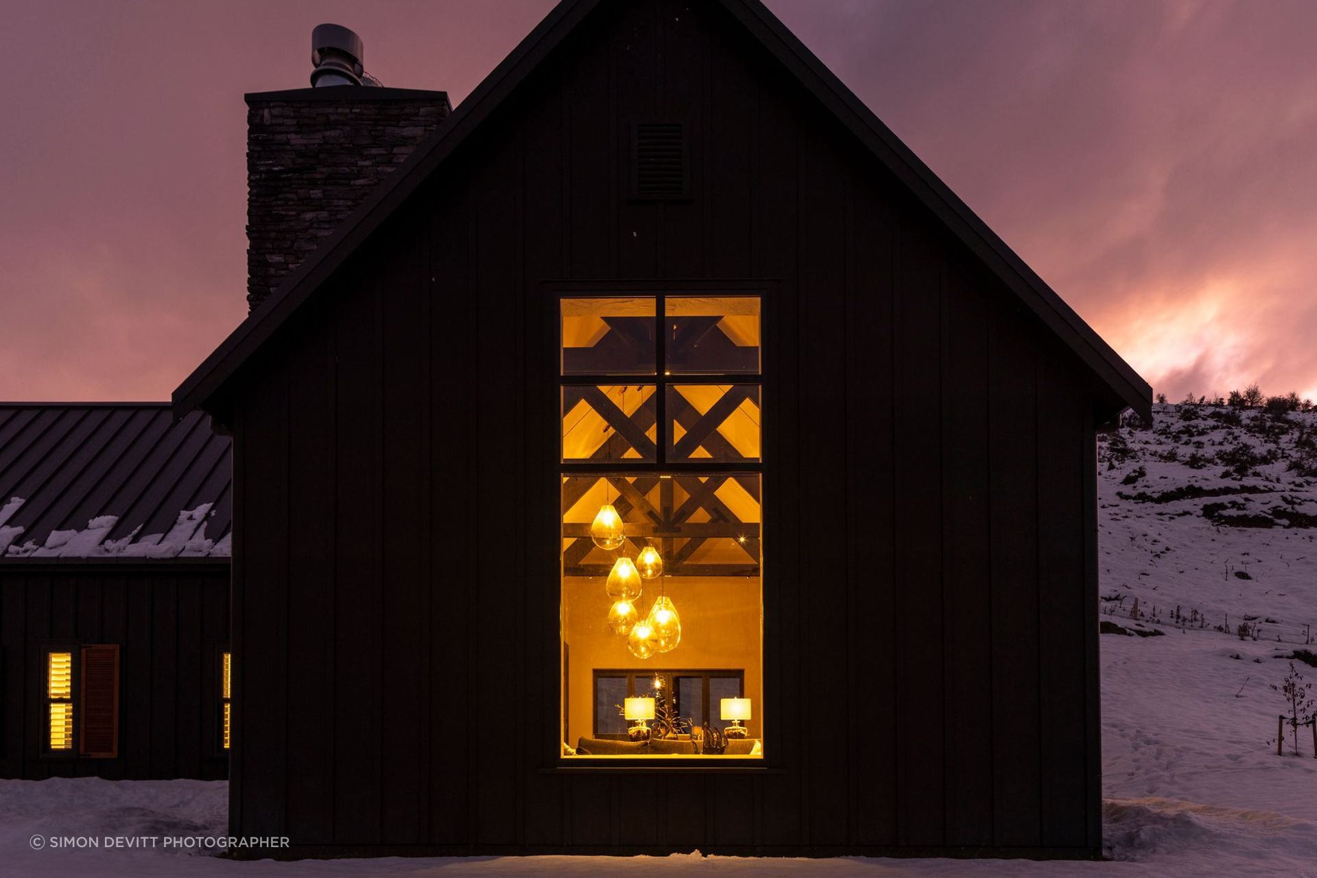 “At night, when you look from the road, the house glows through that big window, it is quite beautiful.”