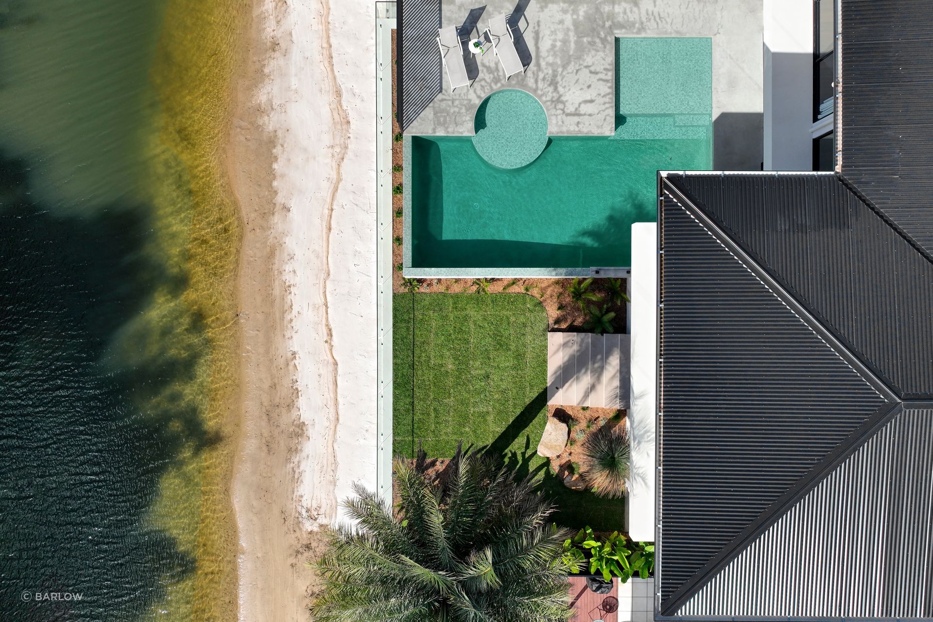 The new build sits on a block just shy of 600sqm.