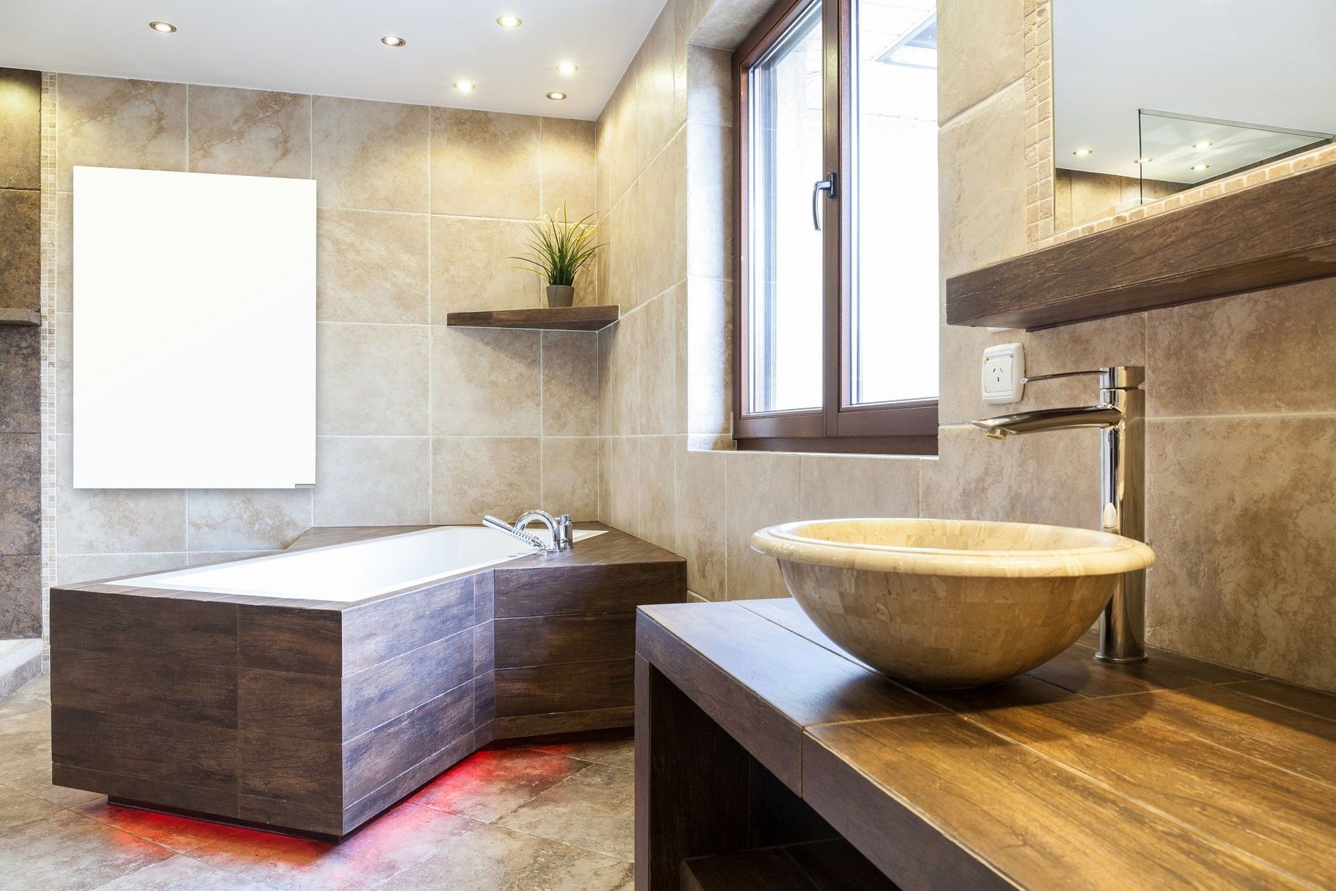  Infrared heater panels heat up objects in the room rather than the air.