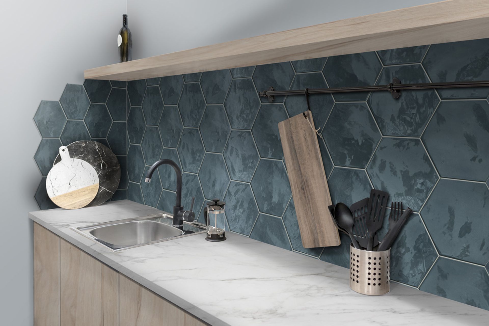 Hexa Wall Ocean Wave