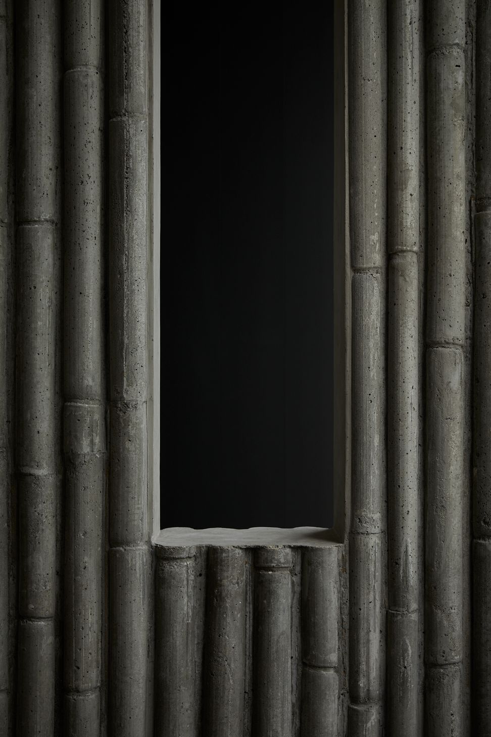 The bamboo concrete feature wall is the first of its kind to be constructed in New Zealand.