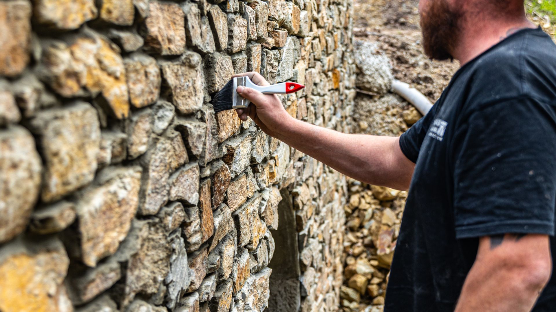 Nevada Ledge Stone Wall Cladding Install Park Orchards