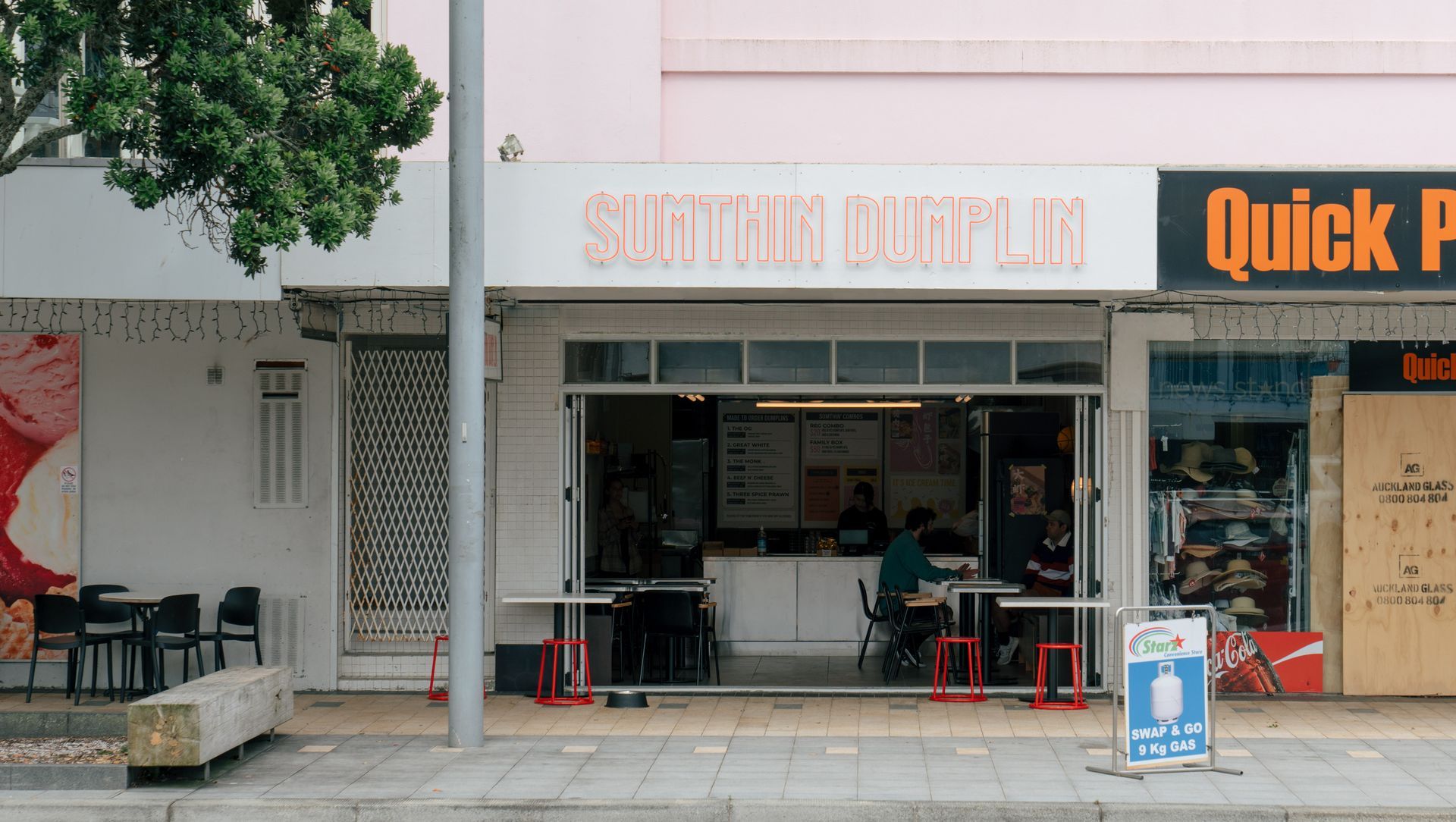 Sumthin Dumplin, Mission Bay banner