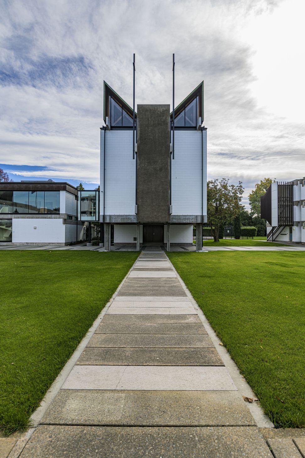South elevation from the quad