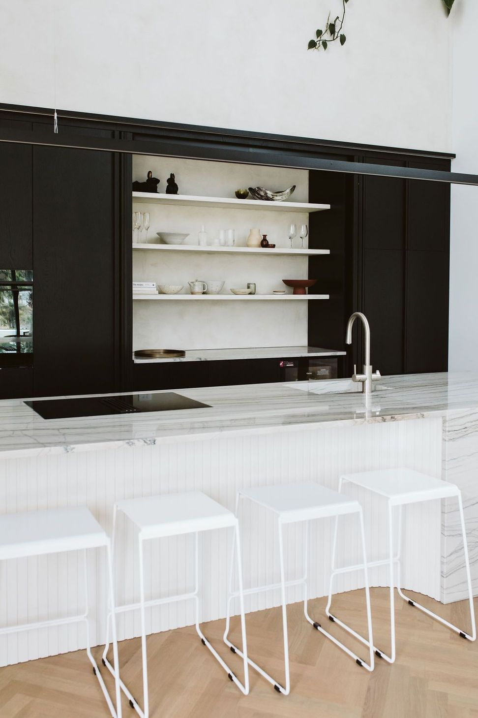 Niwi Residence - Timber Herringbone Flooring + Timber Veneer
