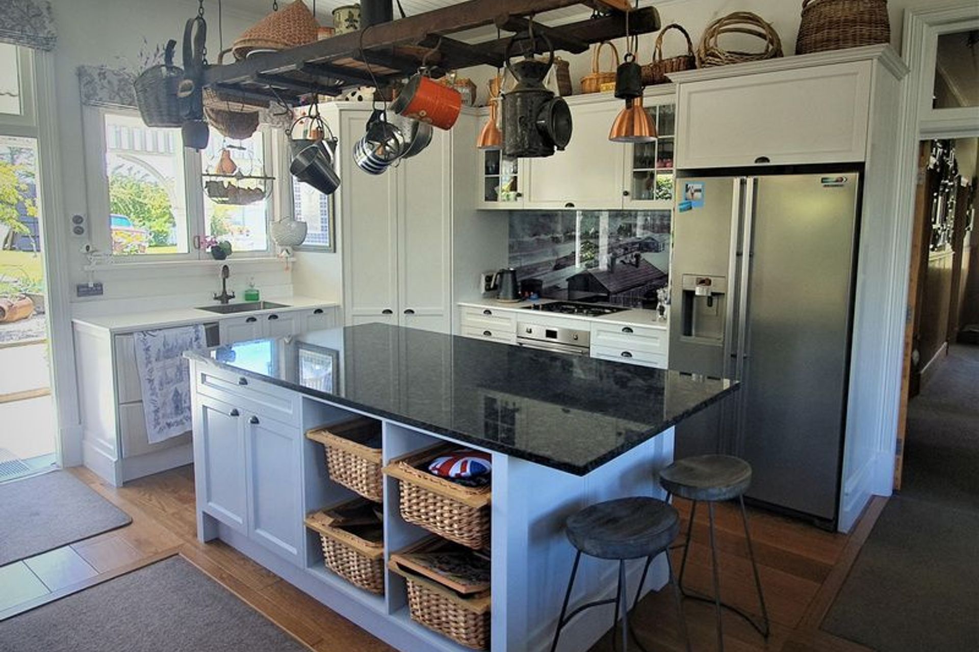 Kitchen joinery with kitchen island and breakfast bar